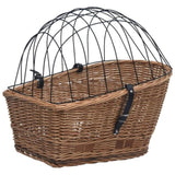 Bike Rear Basket with Cover 55x31x36 cm Natural Willow 170903