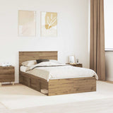 Bed Frame Artisian Oak 120 x 190 cm Engineered wood 3407903
