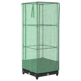 Raised Bed with Greenhouse Cover Rattan Look 40x40x123 cm 4015809