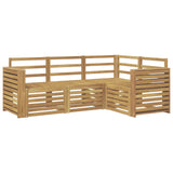 Sofa Sets 4 pcs White 191 x 132.5 x 73 cm Solid Acacia Wood 3391759