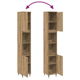 Bathroom Cabinet Artisan Oak 30x30x190 cm Engineered Wood 857197