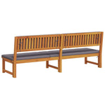 Sun Lounger Reclining Brown 200 x 57 x 75cm Solid Acacia wood 4108113