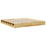 Bed Frame without Mattress 200x200 cm Solid Wood Oak 3324127