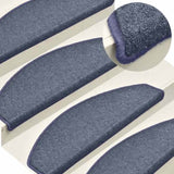 ZNTS Stair Mats 30 pcs Dark Grey and Blue 65x24x4 cm 3365759