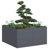 Planter Anthracite 80x80x40 cm Cold-rolled Steel 860740