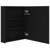 LED Bathroom Mirror Cabinet Black 50x14x60 cm 326480