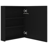 ZNTS LED Bathroom Mirror Cabinet Black 50x14x60 cm 326480