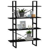 Book Cabinet Black Solid pine wood, metal Large Book Cabinet 806486