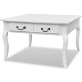 ZNTS Coffee Table with 4 Drawers White 242436