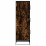 Highboard Smoked Oak 35.5x35x106.5 cm Engineered Wood and Metal 849066