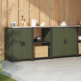 Kitchen Storage Set HATTEM 3 pcs Olive Green Cold-rolled Steel 3392704