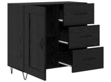 Sideboard Black Oak 69.5 x 34 x 90 cm Engineered Wood 881620
