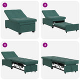 Sofa Bed Dark Green 194 x 67 x 82 cm Velvet 42008596