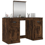 Dressing Table with Mirror Smoked Oak 130x50x132.5 cm 3185340
