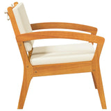 Garden Chair with Cushion 2 pcs Oil Natural Solid Acacia Wood 4106465