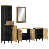 4 Piece Bathroom Furniture Set Solid Wood Mango 3310131
