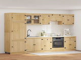 Cabinet with Drawer SKI 9 pcs Honey Brown Solid Pine Wood 3392650
