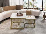 Nest of 2,Square Coffee Table Set,Nesting Sofa Table,Multi-functional End Side Table,Nesting WF531486WAA