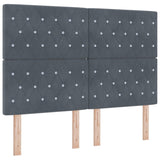 ZNTS Bed Frame Dark Grey 140x190 cm Velvet 3344874