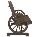 Garden Adirondack Chair Burnt look Solid Fir Wood 365096