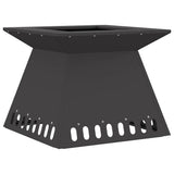Fire Pit Black 48 x 48 x 40 cm Steel 858922