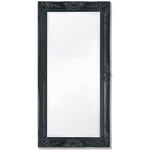 ZNTS Wall Mirror Baroque Style 100x50 cm Black 243682