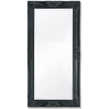 Wall Mirror Baroque Style 100x50 cm Black 243682