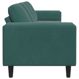 Living Room Couch Dark Green 250 x 77 x 76 cm 3335093