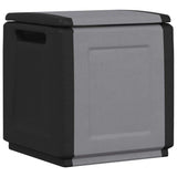 Garden Storage Box 54x53x57 cm 130 L Dark Grey and Black 151816