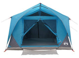 Tunnel Tent with Roof Blue 8-Person Polyester and Steel 42028658