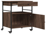 Kitchen Trolley Brown Oak 56x43x89.5 cm Engineered Wood 842395