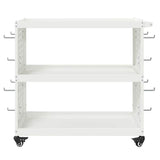 Tool Trolley with Shelf White 75 x 35 x 73 cm Cold-rolled Steel 874540