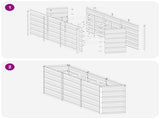 Raised Garden Bed Rusty 240 x 40 x 55 cm corton 8006259