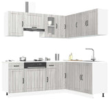 ZNTS 11 Piece Kitchen Cabinet Set Kalmar Grey Sonoma Engineered Wood 3314947