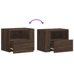 ZNTS Wall-mounted Bedside Cabinets 2 pcs Brown Oak 45x30x35 cm 848324