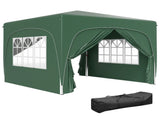 3 x 3m Pop-Up Gazebo Shelter, with Accessories - Dark Green T3398P317803
