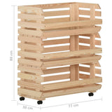Vegetable Trolley 77x30x80 cm Solid Pinewood 327327