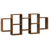 Wall Shelf Old Wood 159x18x65 cm Engineered Wood 853216