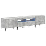 5 Piece LED TV Cabinet Concrete Grey Engineered Wood 3416518