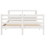 Bed Frame with Headboard without Mattress White 150x200 cm King Size 3305946