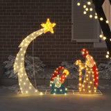 Nativity Scene Warm White 149 x32 x 127.5 cm Polyester 42019623
