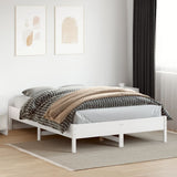 Bed Frame without Mattress White 160x200 cm Solid Wood Pine 842691