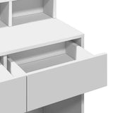 Dressing Table with LED White 80x41x134.5 cm 848185