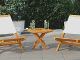 Table Top Solid Teak Wood Round 2.5 cm 40 cm 316153