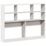 Headboard with Storage White 120 cm Solid Wood Pine 855667