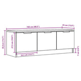 TV Cabinet Old Wood 102x35x36.5 cm Engineered Wood 856947