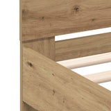Bed Frame Artisan Oak 180 x 200 cm Engineered Wood 3333937