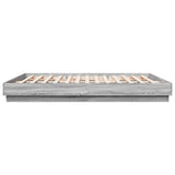 Bed Frame Grey Sonoma Engineered Wood, Plywood Super King Durable 3209840