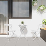 Garden Folding Chair Folding 2 pcs White 42 x 46 x 82cm Metal 42002956
