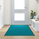 Doormat Other Cyan and Black 120 x 250 cm Polyamide and PVC 4100749